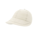 Casquette en polyester à 6 panneaux avec large visière couleur naturel première vue