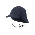 Chapeau style pêcheur avec large rabat arrière pour protection solaire couleur bleu marine première vue