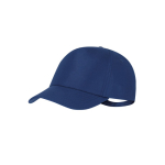 Casquette ajustable en polyester RPET avec boucle métallique UV50 couleur bleu première vue