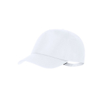 Casquette ajustable en polyester RPET avec boucle métallique UV50 couleur blanc première vue