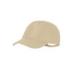 Casquette ajustable en polyester RPET avec boucle métallique UV50 couleur naturel première vue