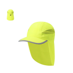 Casquette fluorescente ajustable et respirante avec rabat arrière