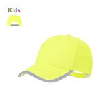 Casquette fluorescente pour enfant en polyester avec fermeture velcro