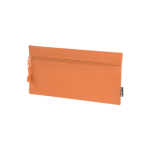 Trousse rectangulaire en RPET avec fermeture éclair assortie couleur orange première vue