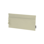 Trousse rectangulaire en RPET avec fermeture éclair assortie couleur naturel première vue