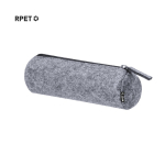 Trousse cylindrique en feutre RPET avec fermeture éclair