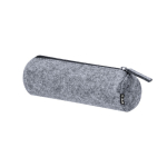 Trousse cylindrique en feutre RPET avec fermeture éclair deuxième vue
