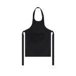Tablier pour enfants en coton et polyester avec double poche frontale couleur noir première vue