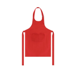 Tablier pour enfants en coton et polyester avec double poche frontale couleur rouge première vue
