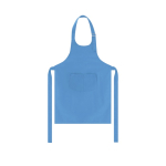 Tablier pour enfants en coton et polyester avec double poche frontale couleur bleu ciel première vue