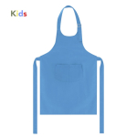 Tablier pour enfants en coton et polyester avec double poche frontale