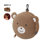 Kit repose-tête et masque de sommeil pour enfant dans un étui ours