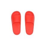 Claquettes souples unies à bride large sur le dessus du pied couleur rouge première vue
