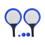 Set de 2 raquettes avec 2 balles assorties et volant pour l’extérieur couleur bleu première vue