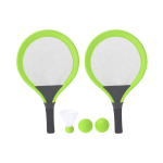 Set de 2 raquettes avec 2 balles assorties et volant pour l’extérieur couleur vert clair première vue