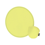 Frisbee en RPET facile à plier avec housse individuelle assortie couleur jaune première vue
