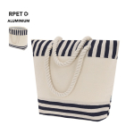 Sac en RPET avec intérieur en aluminium et motifs rayés