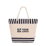 Sac en RPET avec intérieur en aluminium et motifs rayés vue principale