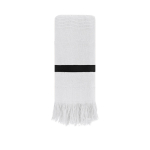Serviette en coton avec franges assorties aux extrémités 290 g/m² couleur blanc première vue