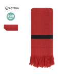 Serviette en coton avec franges assorties aux extrémités 290 g/m²