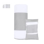 Serviette de plage avec housse et poche imperméable en coin 200 g/m² couleur gris première vue