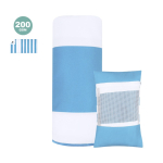 Serviette de plage avec housse et poche imperméable en coin 200 g/m²