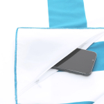 Serviette de plage avec housse et poche imperméable en coin 200 g/m² septième vue