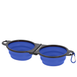 Double gamelle de 450 ml chacune pour animaux avec mousqueton vue principale