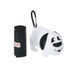 Distributeur de 15 sacs pour animaux en forme de chien couleur blanc première vue