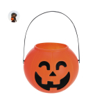 Panier d’Halloween en forme de citrouille avec anse de transport