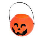 Panier d’Halloween en forme de citrouille avec anse de transport deuxième vue