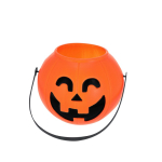 Panier d’Halloween en forme de citrouille avec anse de transport  troisième vue