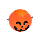 Panier d’Halloween en forme de citrouille avec anse de transport quatrième vue