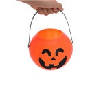 Panier d’Halloween en forme de citrouille avec anse de transport cinquième vue