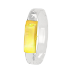 Bracelet événementiel avec lumières LED et interrupteur on/off couleur jaune première vue