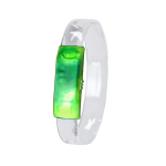 Bracelet événementiel avec lumières LED et interrupteur on/off couleur vert première vue
