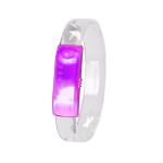 Bracelet événementiel avec lumières LED et interrupteur on/off couleur fuchsia première vue