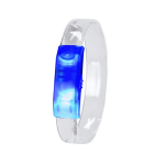 Bracelet événementiel avec lumières LED et interrupteur on/off couleur bleu ciel première vue