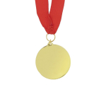Médaille de gagnant finition dorée avec relief sur le bord  troisième vue