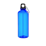 Bouteille en RPET translucide avec mousqueton sur le couvercle 630 ml couleur bleu première vue
