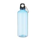Bouteille en RPET translucide avec mousqueton sur le couvercle 630 ml couleur bleu ciel première vue