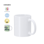 Tasse blanche en céramique de qualité AAA pour sublimation 350 ml