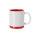 Tasse en céramique avec détails colorés pour sublimation 350 ml couleur rouge première vue