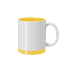 Tasse en céramique avec détails colorés pour sublimation 350 ml couleur jaune première vue