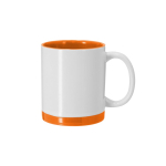 Tasse en céramique avec détails colorés pour sublimation 350 ml couleur orange première vue