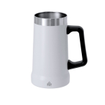 Chope en acier inoxydable recyclé à double paroi 700 ml couleur blanc première vue
