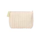 Trousse de toilette chic en coton recyclé couleur crème 120 g/m² couleur naturel première vue