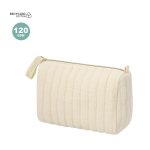 Trousse de toilette chic en coton recyclé couleur crème 120 g/m²