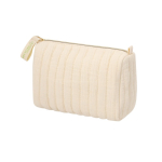 Trousse de toilette chic en coton recyclé couleur crème 120 g/m² deuxième vue