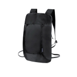 Sac à dos entièrement pliable en RPET de plusieurs couleurs couleur noir première vue